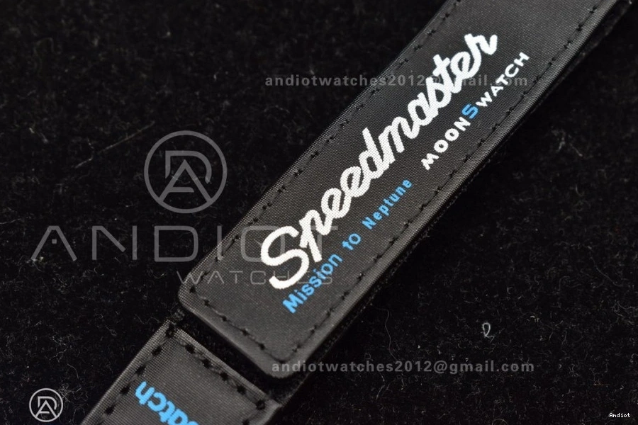 Swatch Neptune Omega on Quartz Moonwatch to Strap x Mission Nylon Bioceramic 0126